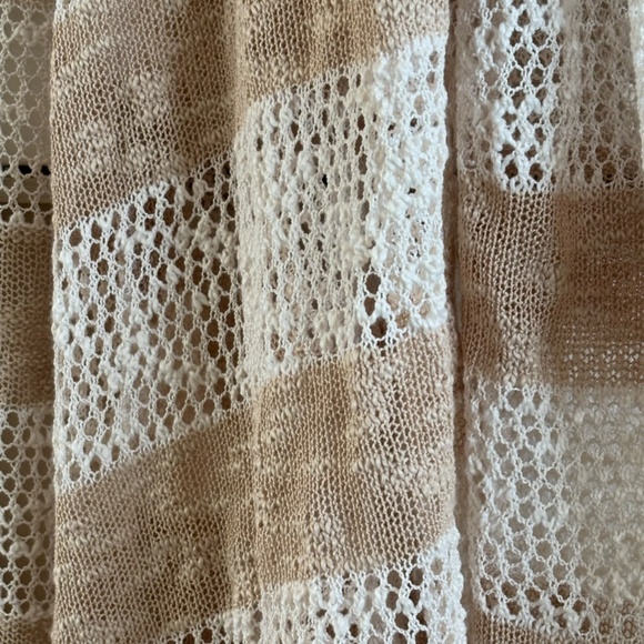 Retro Threads Women's SZ XL Tan Cream 100% Polyester Cardigan - Picture 4 of 13